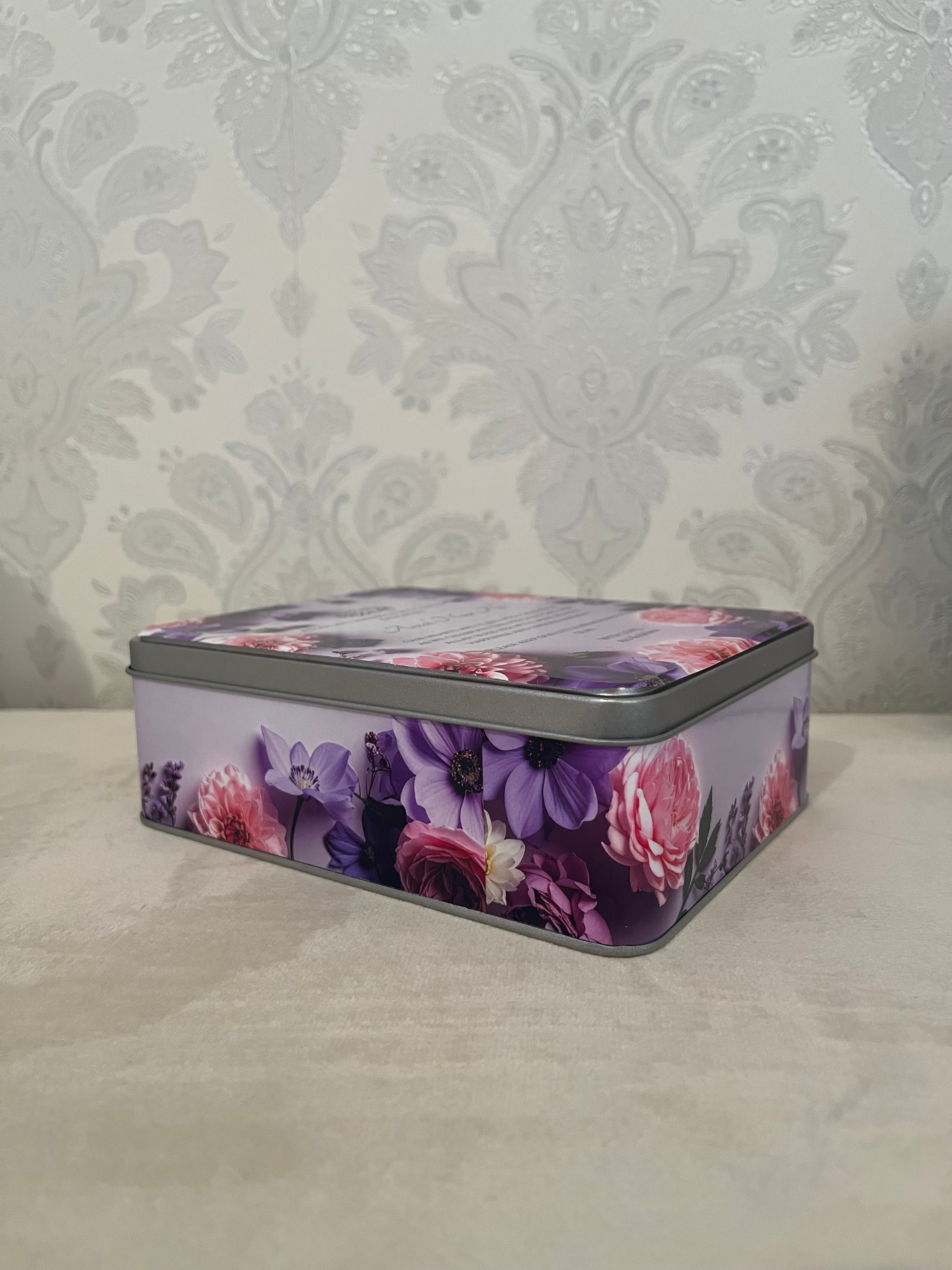 Purple Floral Mithai Tin